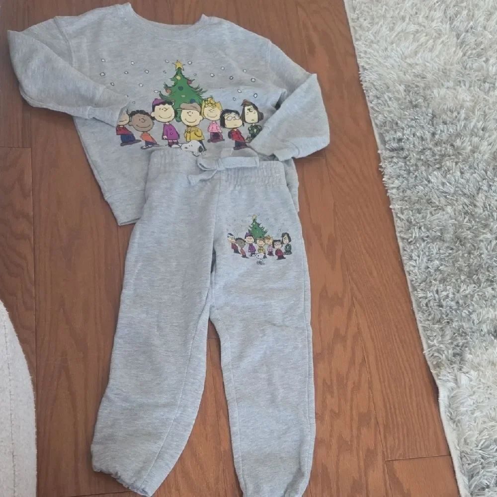 Peanuts Gray Kids Matching Set